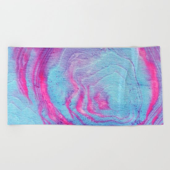 Vibrant marble Beach Towel