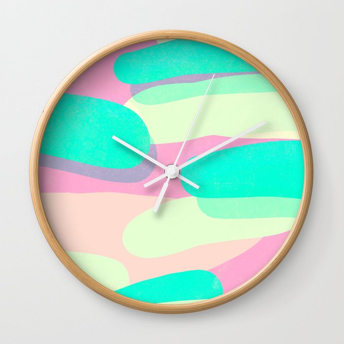 jelly / pink & aquamarine Wall Clock