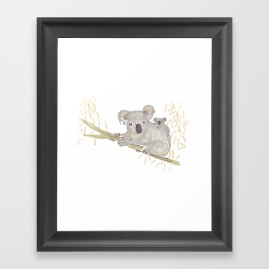 Koala & baby Framed Art Print