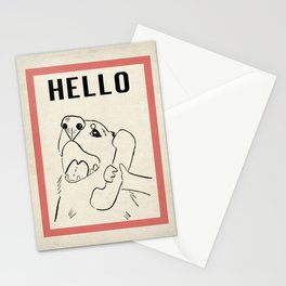 Hello Stationery Cards | Dog, Greeting, Animal, Vintage, Happy, Friend, Hello, Hi, Painting, Ink 