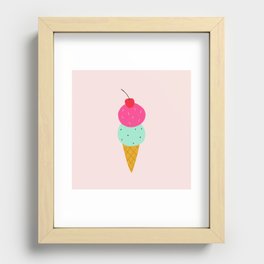 Ice Cream Cherry on Top Recessed Framed Print