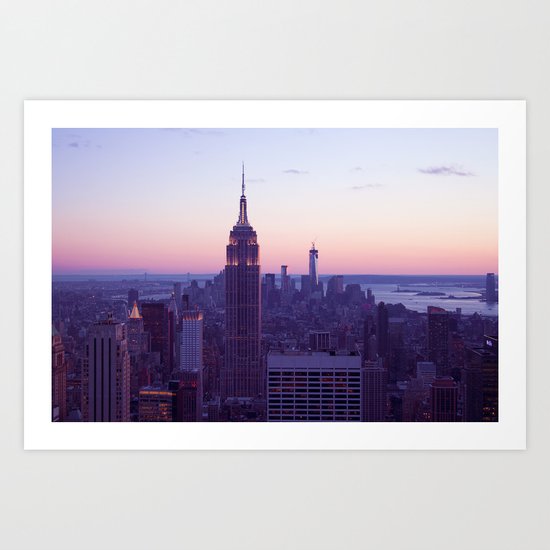 Top of the Rock - New York Skyline Art Print
