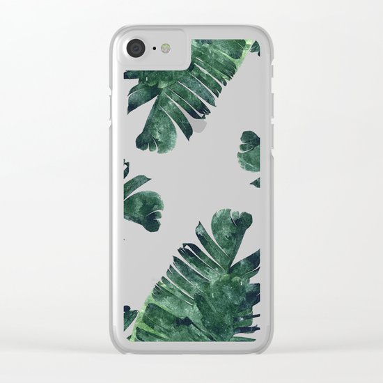 Banana Leaf Watercolor #society6 #buy #decor Clear iPhone Case