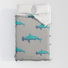 Hammerhead shark pattern (shark city 2) Duvet Cover