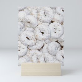 Mini Powdered Sugar Donuts Photo Pattern Mini Art Print