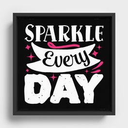 Sparkle Every Day Pretty Beauty Makeup Quote Framed Canvas