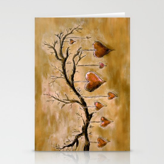 Der Liebesbaum (in Acryl) Stationery Cards