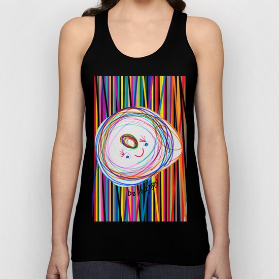 Be Happy | Smile | Stay Child | Kids Painting Unisex Tank Top