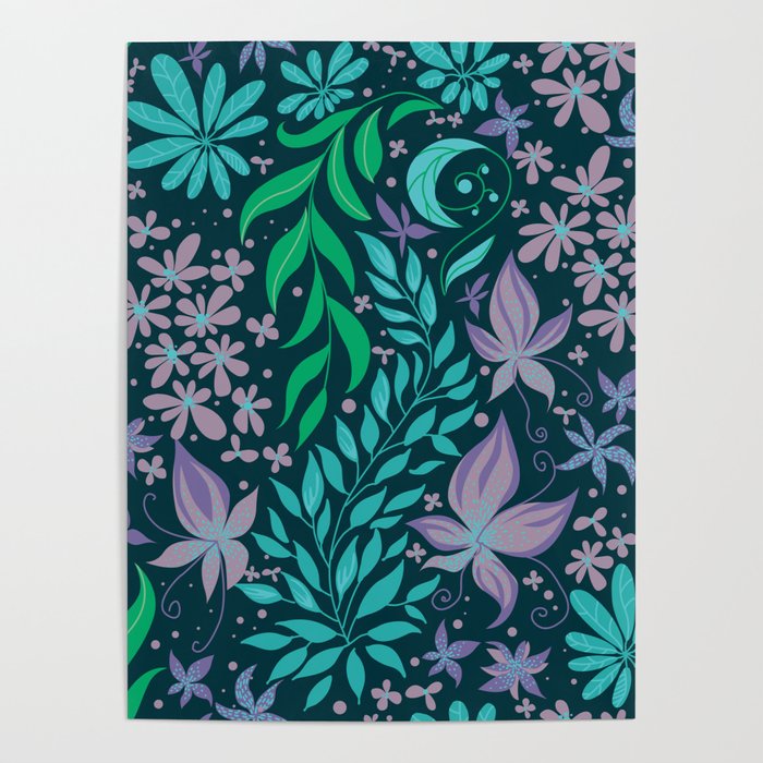 Magic Forest Foliage Poster