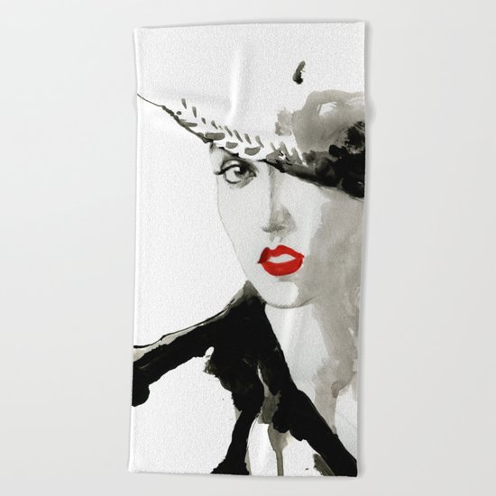 girl jazz 2 Beach Towel