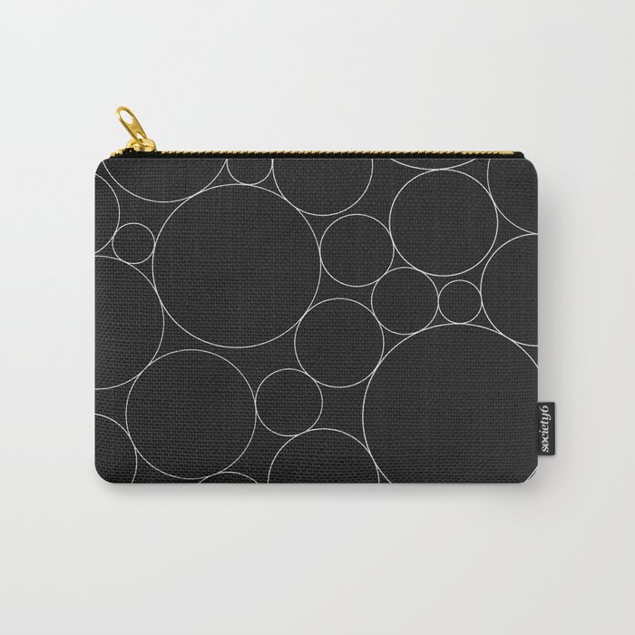 Circular Collage - Black & White I Carry-All Pouch