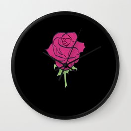 Beautiful rose as a flower Love Love Wall Clock
