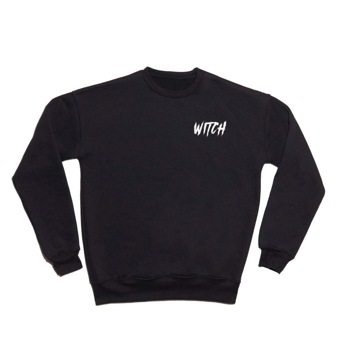 Witch Minimalist Typography Crewneck Sweatshirt