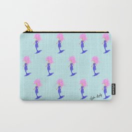 Purple mermaid- blue background Carry-All Pouch