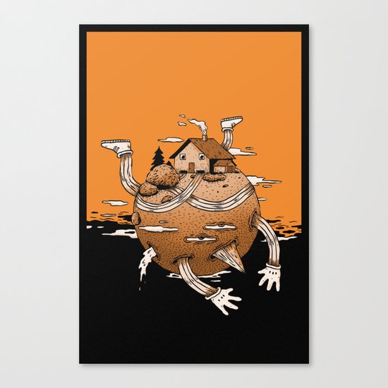 Lil House on the hill Canvas Print