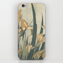 Hokusai, Grasshopper and Iris iPhone Skin