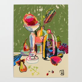 STILL LIFE WITH DRAGON FRUIT Poster