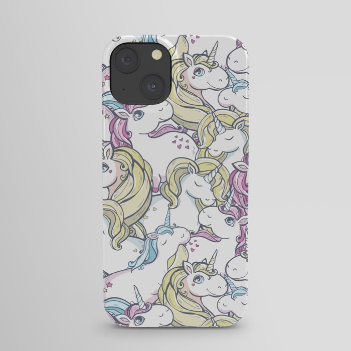 Cute pattern with unicorns. iPhone Case