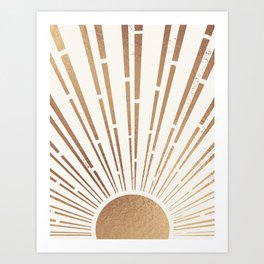 Sun Shines Inside you-Gold Edition Art Print