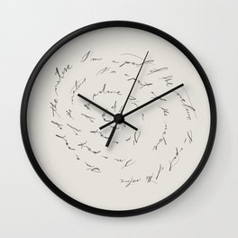 Japandi calligraphy circle wood Wall Clock