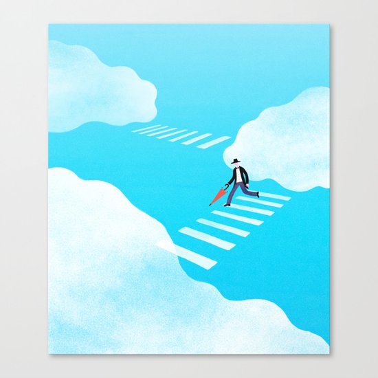 Walking on the sky Canvas Print