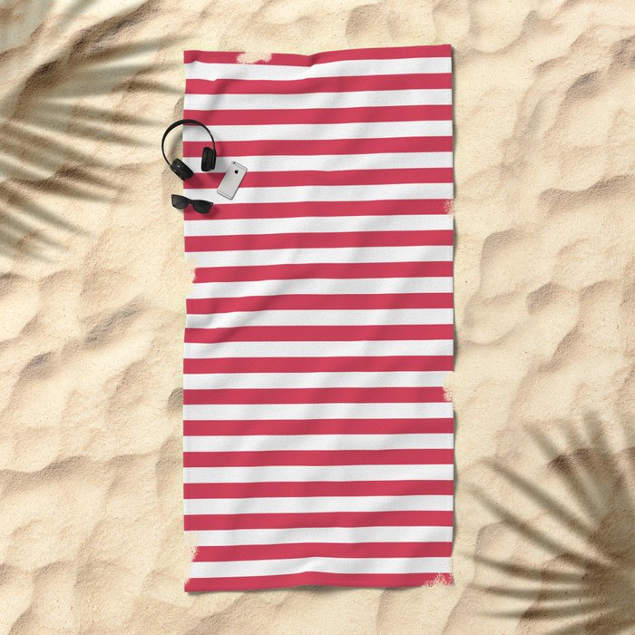 Red White Striped Beach Towel Red White Striped Beach Towel
