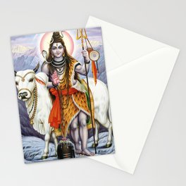 Lord Shiva with Nandi Stationery Card