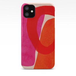relations IV - pink shapes minimal painting iPhone Case