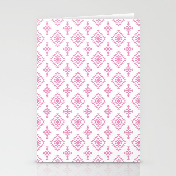 Pink Native American Tribal Pattern Stationery Cards