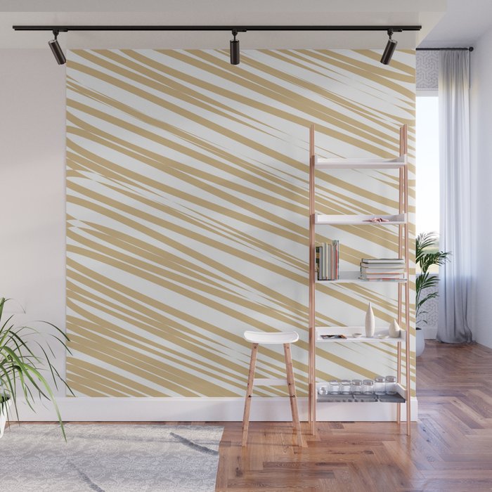 Light yellow stripes background Wall Mural