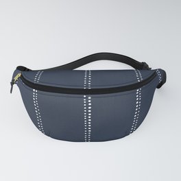 Navy Blue Dotted Stripes Fanny Pack