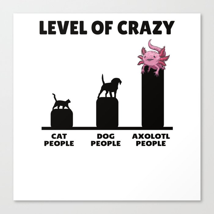 Pets Level Of Crazy Axolotl Owners Canvas Print