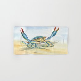 Colorful Blue Crab 2 Hand & Bath Towel