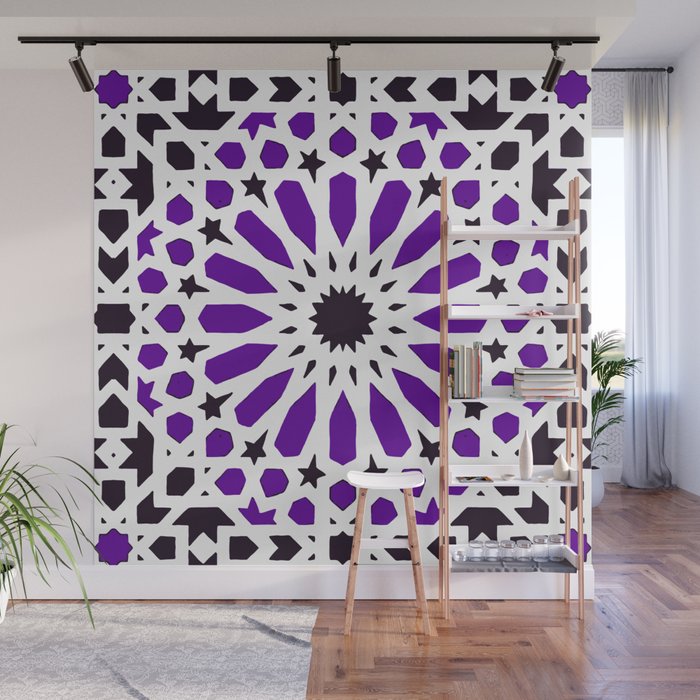 N274 - PANTONE Trend Color Geometric Oriental Antique Andalusian Moroccan Style  Wall Mural