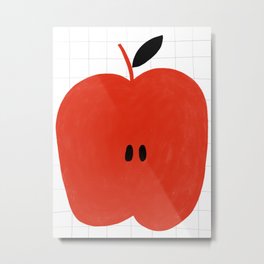 Minimal apple  Metal Print