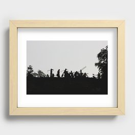 China under construction Recessed Framed Print