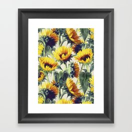 Sunflowers Forever Framed Art Print