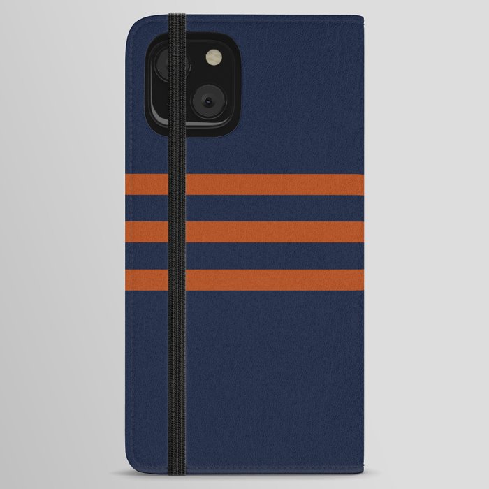 Orange retro horizontals iPhone Wallet Case