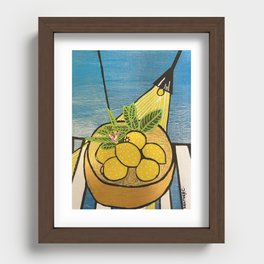 Lemony lemons Recessed Framed Print