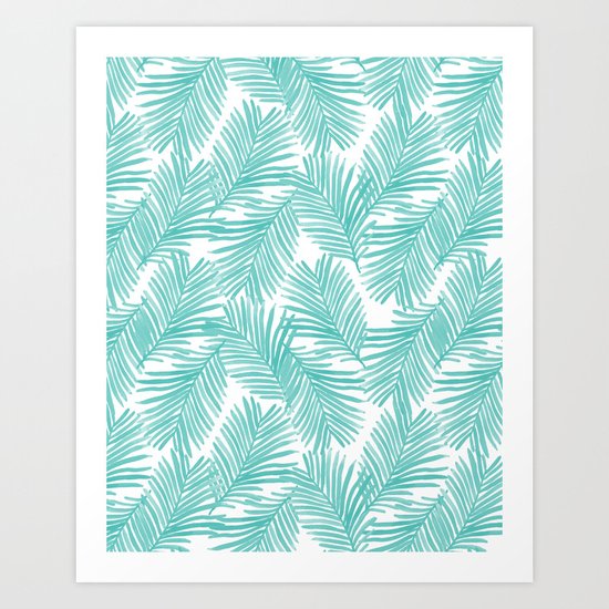 Palm tropical indoor house plants nature botanical vacation island summer surfing beach hipster Art Print