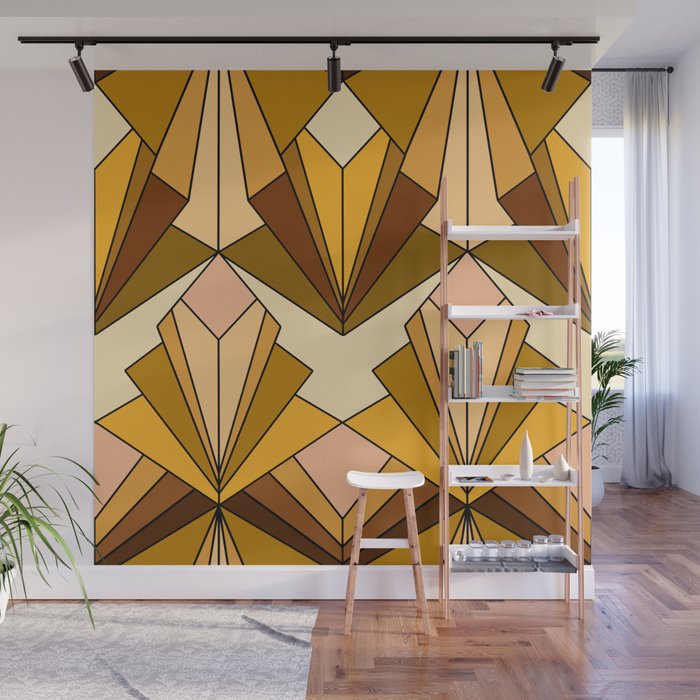 Art Deco meets the 70s Large Scale Wall Mural by Wellington Boot
