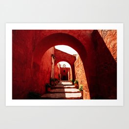View through the Santa Catalina Monastery Arequipa Peru Art Print