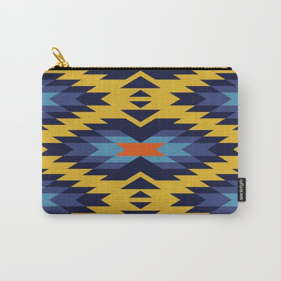 Tribal pattern - mustard yellow Carry-All Pouch