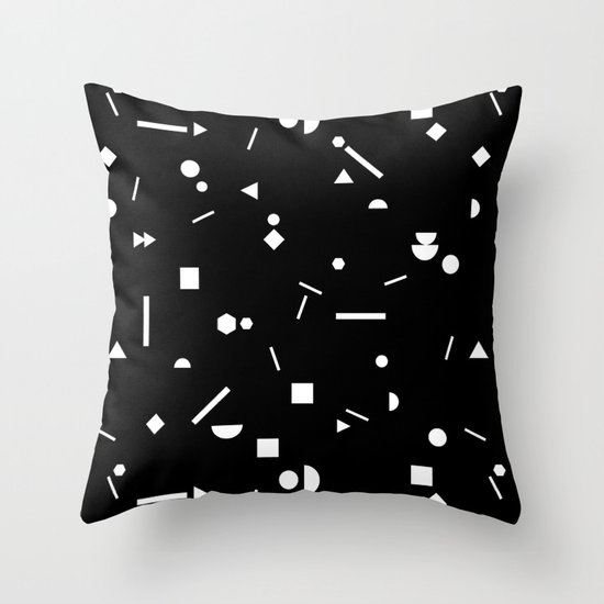 My Favorite Pattern 3 black Throw Pillow by Mareike Bohmer Society6