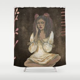 Pink Brown Tribal Shower Curtain