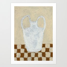 oil pastel vase Art Print