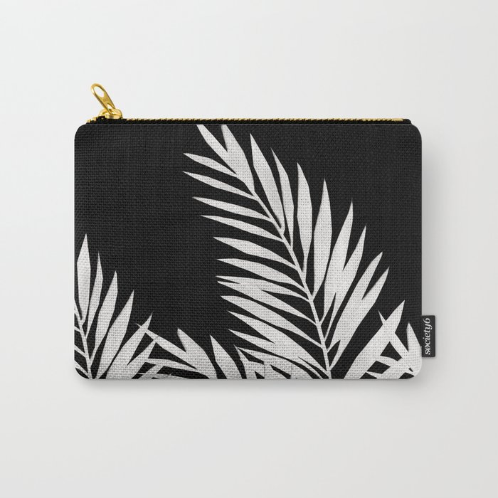 Palm Leaves White Carry-All Pouch