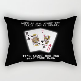 Inspirational Saying Poker Playing Cards Quote Rectangular Pillow