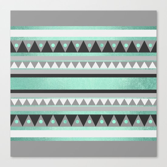 Turquoise Tribal Canvas Print