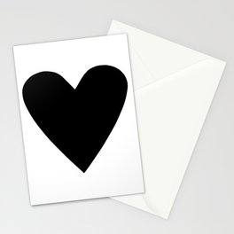 Big Black Heart Stationery Card